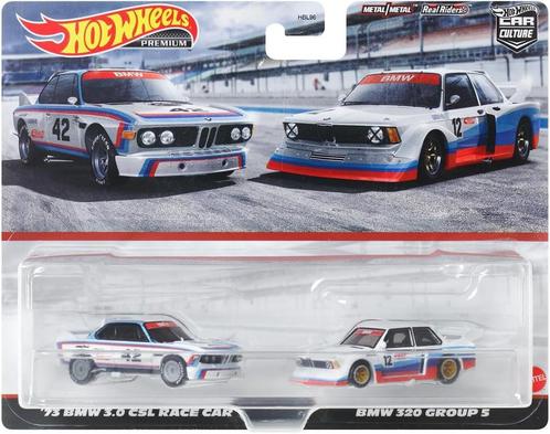 Hot Wheels Premium 2-Pack BMW '73 3.0 CSL & 320 Group 5, Kinderen en Baby's, Speelgoed | Speelgoedvoertuigen, Nieuw, Ophalen of Verzenden
