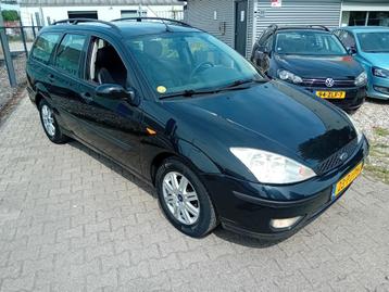 Ford Focus 1.6I 74KW 2004 Zwart LEER!! TREKHAAK!! AIRCO!!  beschikbaar voor biedingen
