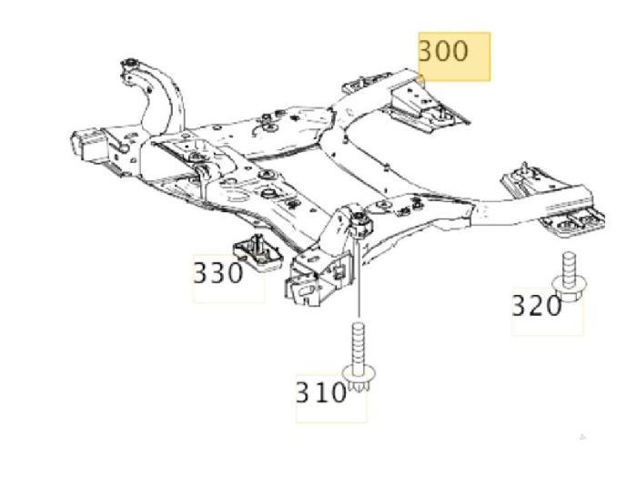 Subframe van een Mercedes B-Klasse, 3 maanden garantie, Gebruikt, Mercedes-Benz