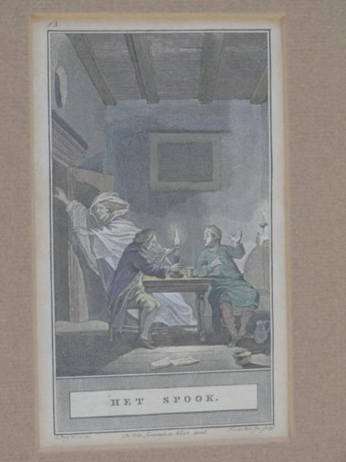 gravure Het spook uit Fabelen en vertelsels van F.C. Gellert, Antiek en Kunst, Kunst | Etsen en Gravures, Verzenden