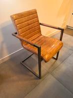 6x Lederen Stoelen met Armleuning, Ophalen, Gebruikt, Bruin, Vijf, Zes of meer stoelen