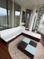 Loungeset met tafel - Rotan, Tuin en Terras, Tuinsets en Loungesets, Ophalen, 5 zitplaatsen, Gebruikt, Loungeset