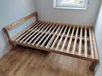Ikea Houten Bed 140x200cm + Luroy Lattenbodem, ZGAN, Huis en Inrichting, Ophalen, Bruin, Tweepersoons, 140 cm