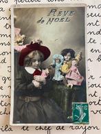Oude ansichtkaart - Rêve de Noël - meisje met poppen, Ophalen of Verzenden