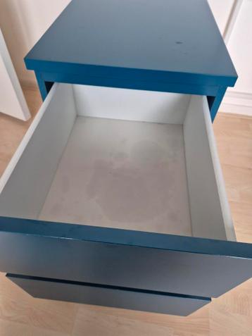 Ikea Malm nachtkastje - Teal / Petrol kleur - afbeelding 4