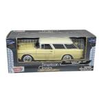 MotorMax Chevrolet Bel Air Nomad 1955 Geel/Wit 1:24, Hobby en Vrije tijd, Modelauto's | 1:24, Auto, MotorMax, Motormax, Nieuw