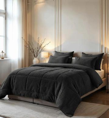 Zelesta Luxe Dekbed 2 in 1 Velvet 240x200 cm Zwart beschikbaar voor biedingen