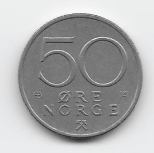 Noorwegen 50 øre 1977 KM# 418, Postzegels en Munten, Munten | Europa | Niet-Euromunten, Losse munt, Overige landen, Verzenden
