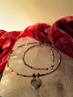 Rhodoniet hartje hanger & ketting liefde intuïtie uniek love, Sieraden, Tassen en Uiterlijk, Kettingen, Nieuw, Ophalen of Verzenden