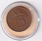 5 Cent 1960 Zeer Fraai, Postzegels en Munten, Munten | Nederland, Verzenden, Koningin Juliana, 5 cent, Losse munt