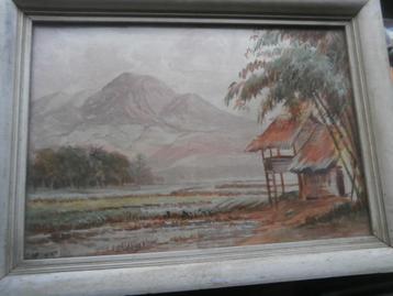 DOEDOEND, Indonesisch schilderij, Landschap/Bergen  beschikbaar voor biedingen