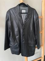 Zwarte leren heren jas, Kleding | Heren, Maat 52/54 (L), Zwart, Boncetti, Ophalen of Verzenden