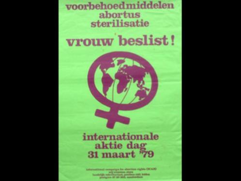 poster vrouwenrechten - baas over eigen lijf, Verzamelen, Posters, Gebruikt, Overige onderwerpen, A4 of kleiner, Rechthoekig Staand