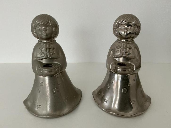 Vintage West Germany BMF tinnen kerst engelen, Diversen, Kerst, Ophalen of Verzenden