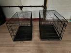 2 zwarte honden benches, Ophalen, Hondenkennel, Gebruikt, 65 tot 100 cm