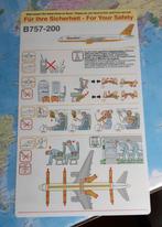 Condor - Safety card  B-757-200 en heel oud, Verzenden, Zo goed als nieuw, Kaart, Foto of Prent