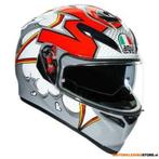 AGV K3 SV Bubble Integraalhelm, Wit-Grijs-Rood, Ophalen of Verzenden, Nieuw met kaartje