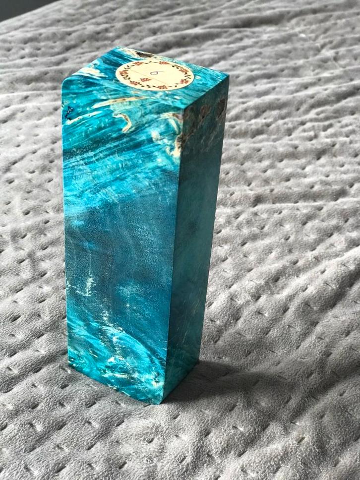 Gestabiliseerd houtblok #6 (Cactus Juice), Tuin en Terras, Haardhout, Blokken, Overige houtsoorten, Minder dan 3 m³, Ophalen of Verzenden