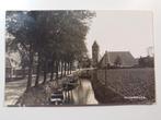 Fotokaart Minnertsga boerderij en kerk, Verzenden, 1920 tot 1940, Gelopen, Friesland