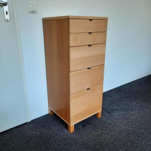 Compact houten ladenkastje van Vroom & Dreesmann, Huis en Inrichting, Kasten | Ladekasten, Gebruikt, Minder dan 100 cm, Minder dan 50 cm