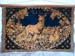 Vintage velours wandkleed “Edelhert & hinden” – 185  123 cm, Ophalen of Verzenden