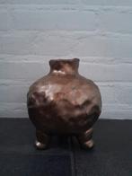 Vaas ~ design vaasje ~ potje op poten ~ goud / brons kleur, Minder dan 50 cm, Nieuw, Ophalen of Verzenden, Zwart