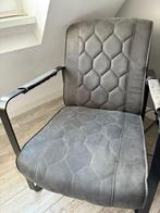 2 lounge stoelen antraciet blauw, Huis en Inrichting, Ophalen of Verzenden, Zo goed als nieuw, 75 tot 100 cm, 50 tot 75 cm