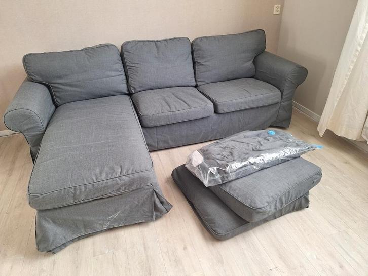 Ektorp 3-zitsbank met of zonder chaise longue, Huis en Inrichting, Banken | Bankstellen, Gebruikt, Hoekbank, Driepersoons, 200 tot 250 cm