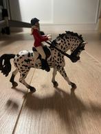 Schleich paard met tuig en ruiter, Nieuw, Ophalen of Verzenden