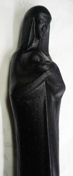 Steph Uiterwaal 1889-1960 zwarte gietijzeren madonna kind, Antiek en Kunst, Ophalen of Verzenden