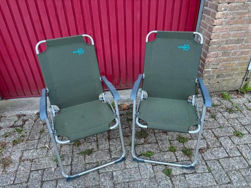 2x Campingstoelen, Caravans en Kamperen, Kampeermeubelen, Gebruikt, Campingstoel, Ophalen