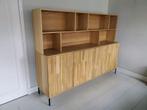 WOOOD Exclusive New Gravure wandkast eiken blank, Huis en Inrichting, Kasten | Wandmeubels, Ophalen, 200 cm of meer, Zo goed als nieuw