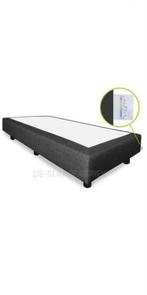Boxspring set (2) 90x220, Ophalen, 90 cm, Bruin, Tweepersoons