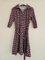 Leuk jurkje Froy & Dind donkerblauw met roze motief maat S, Blauw, Ophalen of Verzenden, Zo goed als nieuw, Knielengte