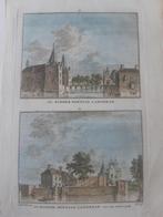 65-66 / Ridderhofstad Langerak Gekleurde kopergravure 1773, Antiek en Kunst, Ophalen of Verzenden