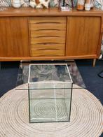 Vintage salontafel kubus glas 70s, Ophalen, Huis en Inrichting