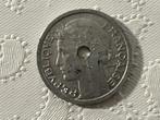 1 Franc 1943 met gat. Franse munt, Ophalen of Verzenden, Frankrijk