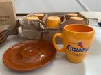 6 Chocomel mokken en schotels ‘nieuw’ *Alleen Ophalen*, Ophalen, Nieuw