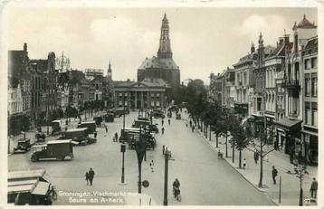 (300-123-049) Groningen Vischmarkt met Beurs en Kerk beschikbaar voor biedingen