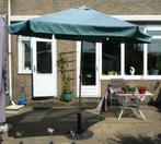 Parasol met standaard en beschermhoes, Tuin en Terras, Parasols, Ophalen, Gebruikt, Kantelbaar, Stokparasol