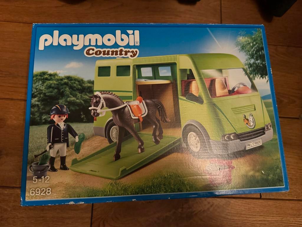 Playmobil Paardentrailer 6928, Ophalen of Verzenden, Zo goed als nieuw, Complete set