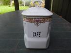 Voorraadpot CAFE roze roosjes rand Victoria Czechoslovakia, Ophalen of Verzenden