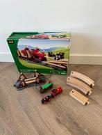 Heel goed Brio houten stoom trein set instortende brug 33030, Ophalen of Verzenden, Zo goed als nieuw