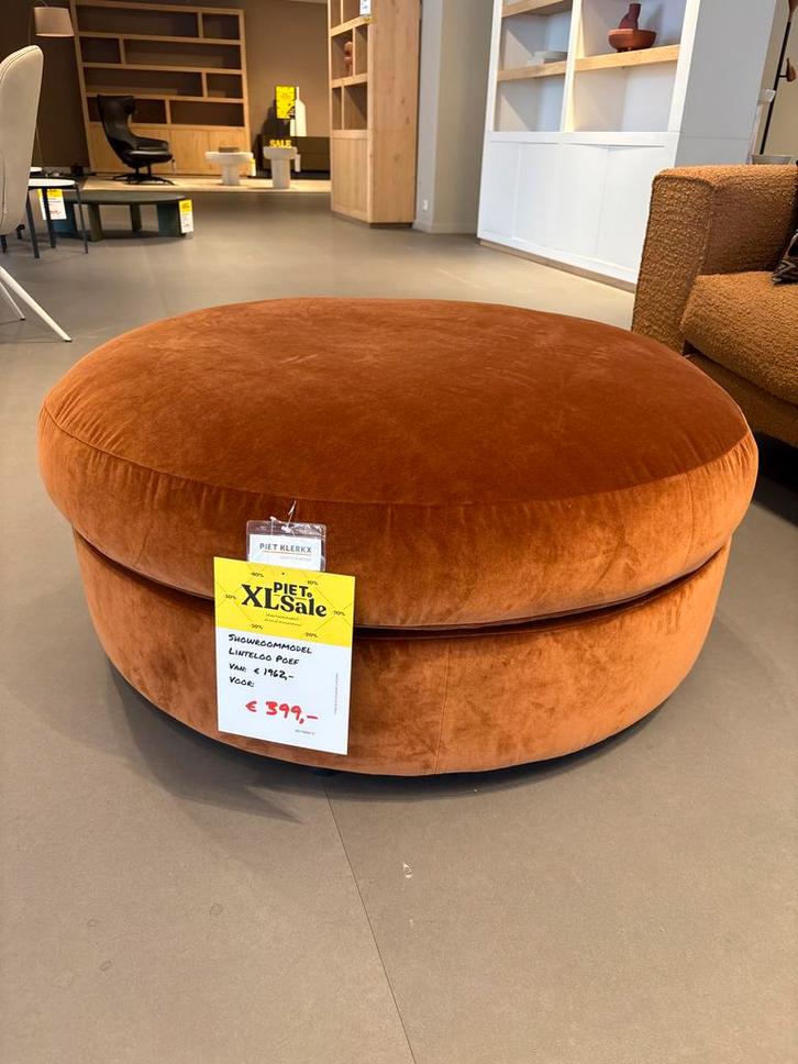 Linteloo Hamptons Poef - Showroommodel, Huis en Inrichting, Banken | Voetenbanken en Poefen, Zo goed als nieuw, 75 tot 100 cm