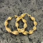 14k gouden wokkels oorbellen nieuw, Ophalen of Verzenden, Nieuw, Goud