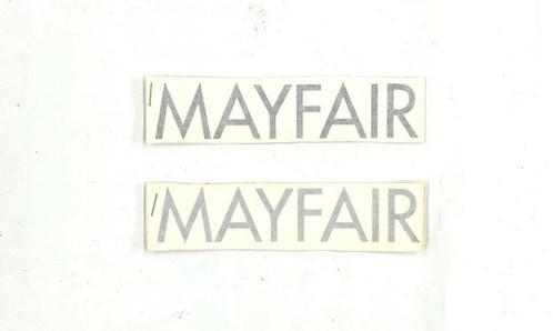 Mini MAYFAIR stickers zilver., Auto diversen, Overige Auto diversen, Ophalen