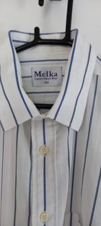 Overhemd met blauwe streep. Maat 40, Kleding | Heren, Overhemden, Ophalen of Verzenden, Gedragen, Wit, Halswijdte 39/40 (M)