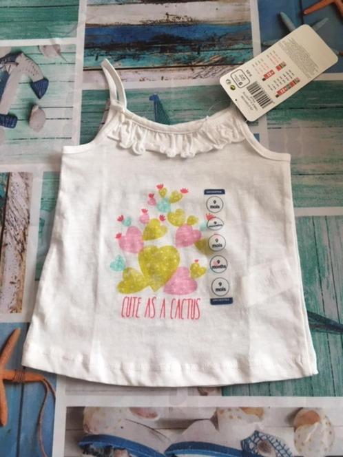 Nieuw topje ' cute as a cactus' - maat 71 - 9 maanden, Kinderen en Baby's, Babykleding | Maat 68, Nieuw, Meisje, Shirtje of Longsleeve
