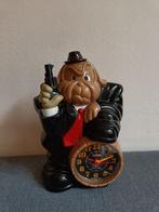 Vintage Gangster Bulldog Alarm Clock Wekker Jinmei Zeldzaam, Witgoed en Apparatuur, Wekkers, Ophalen, Zo goed als nieuw, Analoog