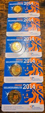 Oranje Geluksdubbeltje 2014 - Set van 5!, Ophalen of Verzenden, Koningin Beatrix, 10 cent, Setje